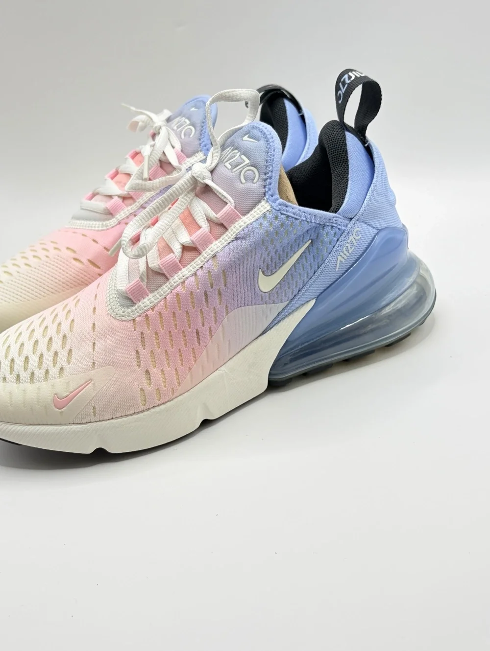 Women's Air Max 270 in the Aluminum / Alabaster / Pink Foam / Sail- NO BOX